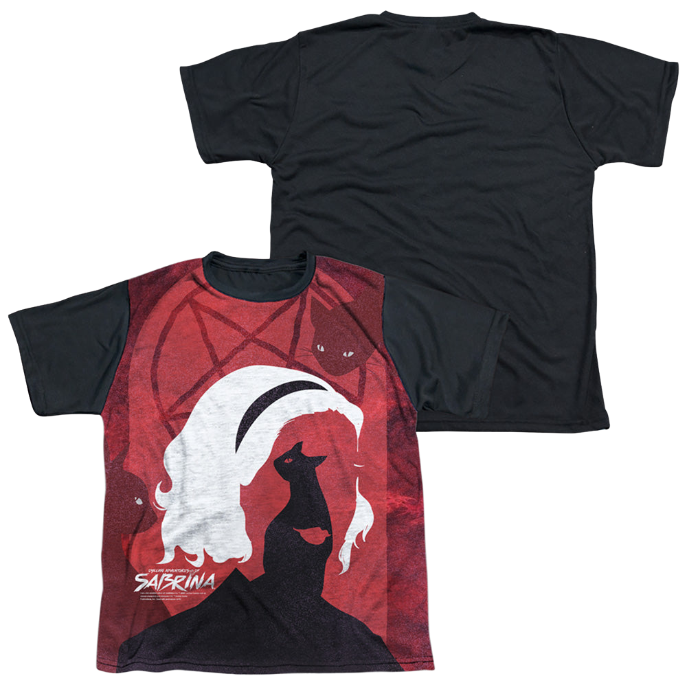 Chilling Adventures of Sabrina Cats - Youth Black Back T-Shirt Youth Black Back T-Shirt (Ages 8-12) Chilling Adventures of Sabrina