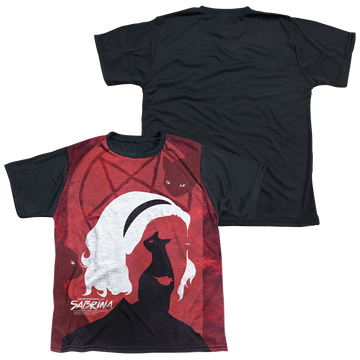 Chilling Adventures of Sabrina Cats youth black back t-shirt for ages 8 to 12