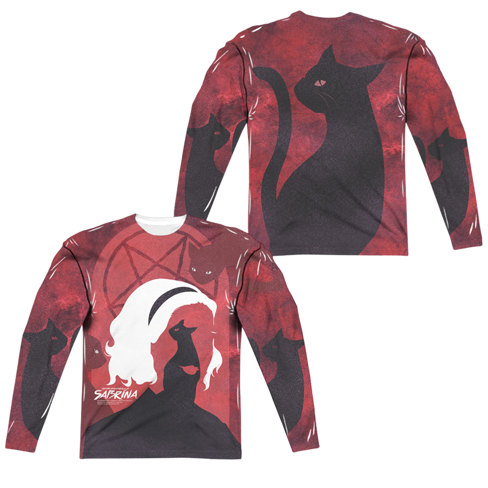 Chilling Adventures Of Sabrina Cats (Front/Back Print) - Men's All-Over Print Long Sleeve Men's All-Over Print Long Sleeve Chilling Adventures of Sabrina