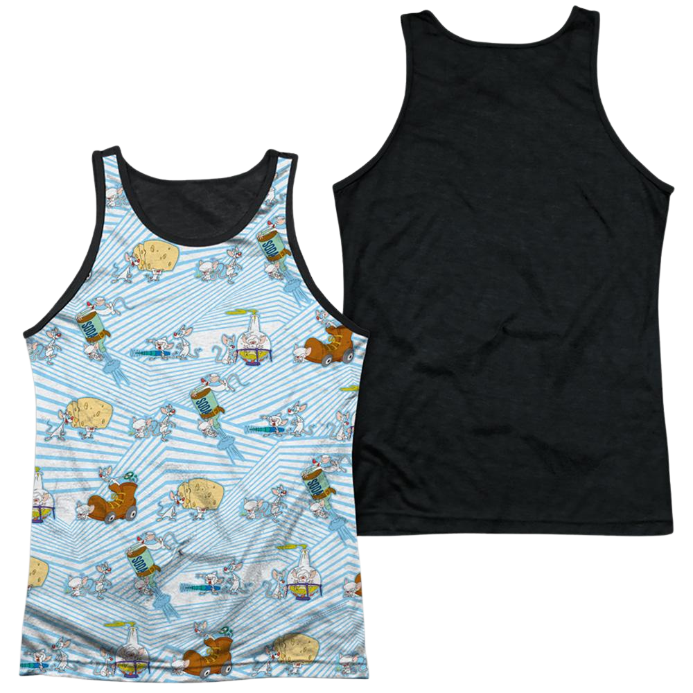 Pinky And The Brain Experiments - Men's Black Back Tank Top Men's Black Back Tank Pinky and The Brain