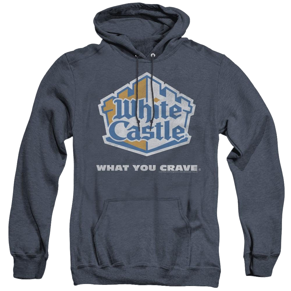 White Castle Distressed Logo - Heather Pullover Hoodie Heather Pullover Hoodie White Castle