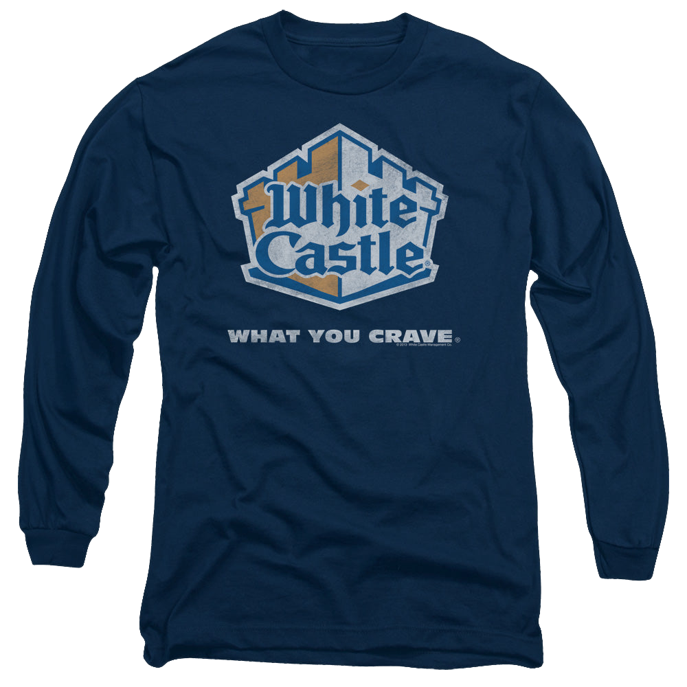 White Castle Distressed Logo - Men's Long Sleeve T-Shirt Men's Long Sleeve T-Shirt White Castle
