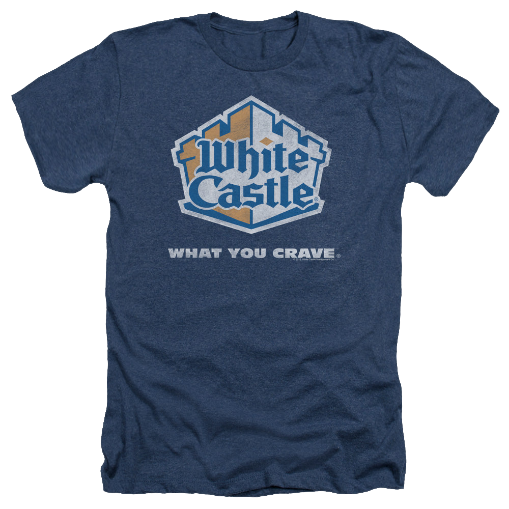 White Castle Distressed Logo - Men's Heather T-Shirt Men's Heather T-Shirt White Castle