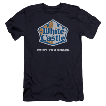 White Castle Distressed Logo - Men's Premium Slim Fit T-Shirt Men's Premium Slim Fit T-Shirt White Castle