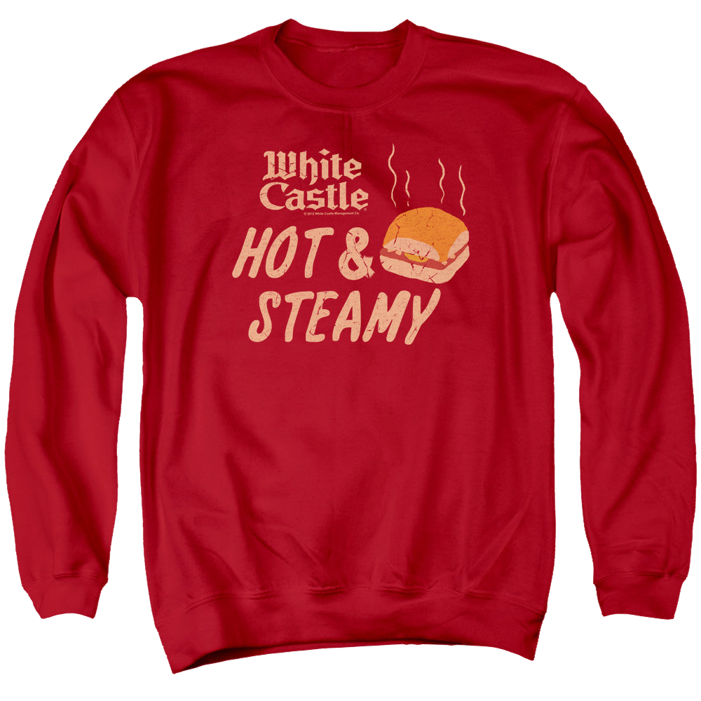 White Castle Hot & Steamy - Men's Crewneck Sweatshirt Men's Crewneck Sweatshirt White Castle