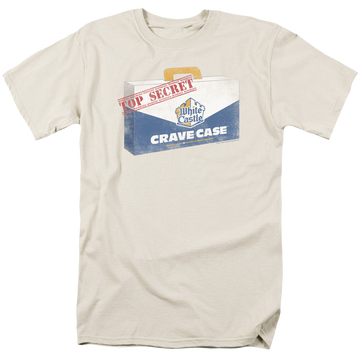 Athletic heather men's regular fit t-shirt with White Castle Crave Case graphic