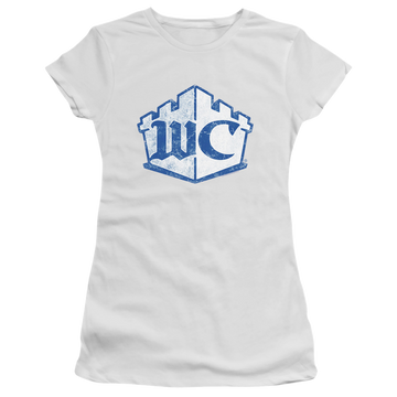 White juniors t-shirt with White Castle Monogram graphic