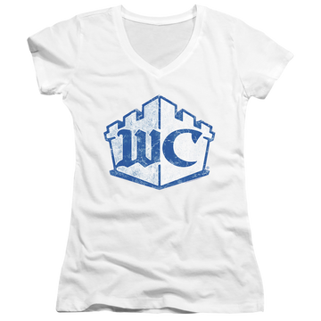White Castle Monogram - Juniors V-Neck T-Shirt Juniors V-Neck T-Shirt White Castle