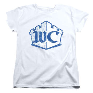 White women's t-shirt with White Castle Monogram graphic