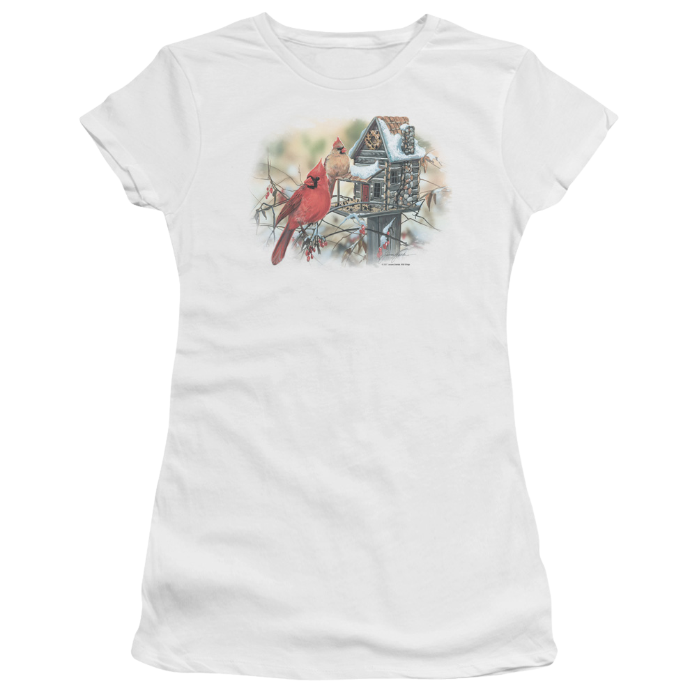 Wild Wings Cardinals Rustic Retreat - Juniors T-Shirt Juniors T-Shirt Wild Wings