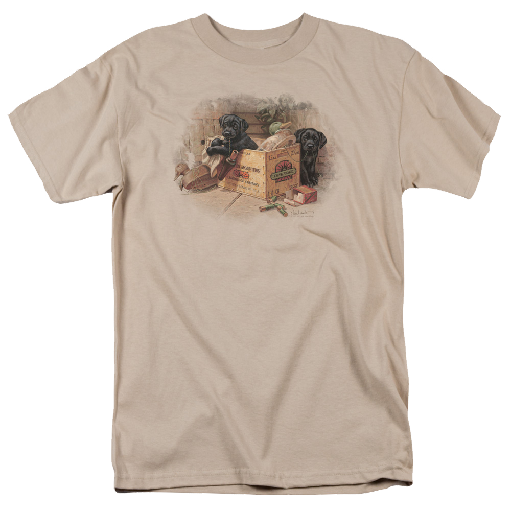 Wild Wings Box Boys Black Labs - Men's Regular Fit T-Shirt Men's Regular Fit T-Shirt Wild Wings