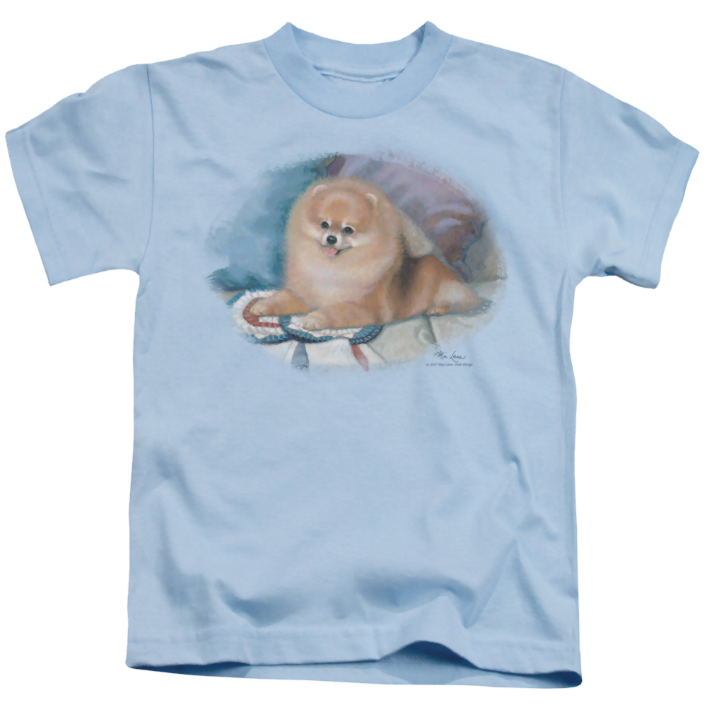 Wild Wings Pomeranian Portrait - Kid's T-Shirt Kid's T-Shirt (Ages 4-7) Wild Wings