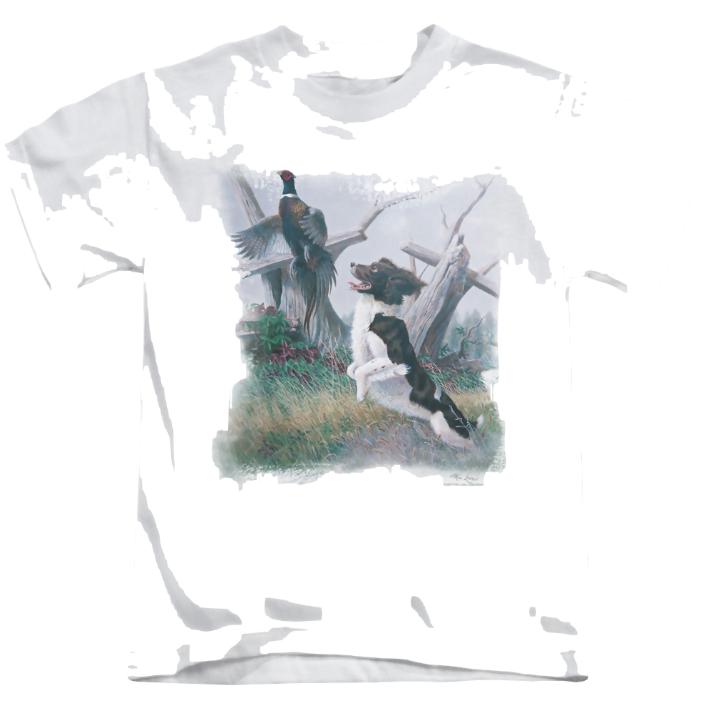 Wild Wings Springer With Pheasant - Kid's T-Shirt Kid's T-Shirt (Ages 4-7) Wild Wings