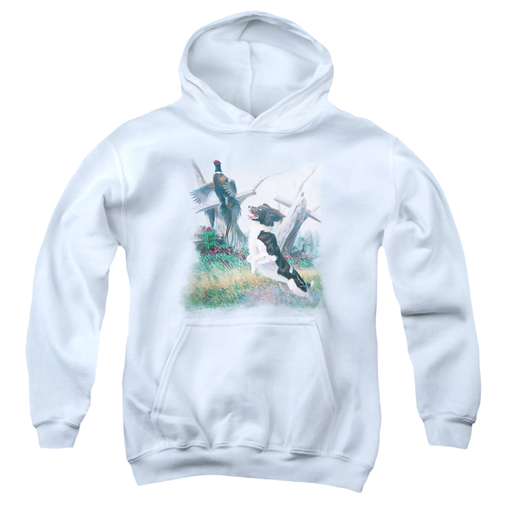 Wild Wings Springer With Pheasant - Youth Hoodie Youth Hoodie (Ages 8-12) Wild Wings