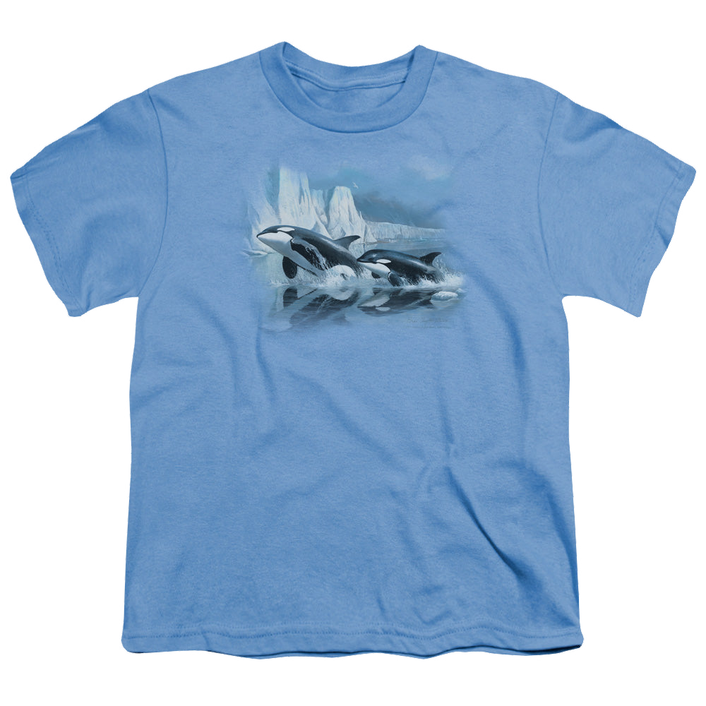 Wild Wings Glaciers Edge Orcas - Youth T-Shirt Youth T-Shirt (Ages 8-12) Wild Wings