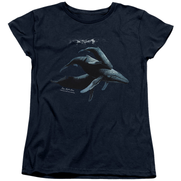 Navy women's t-shirt with Wild Wings Power&Grace graphic