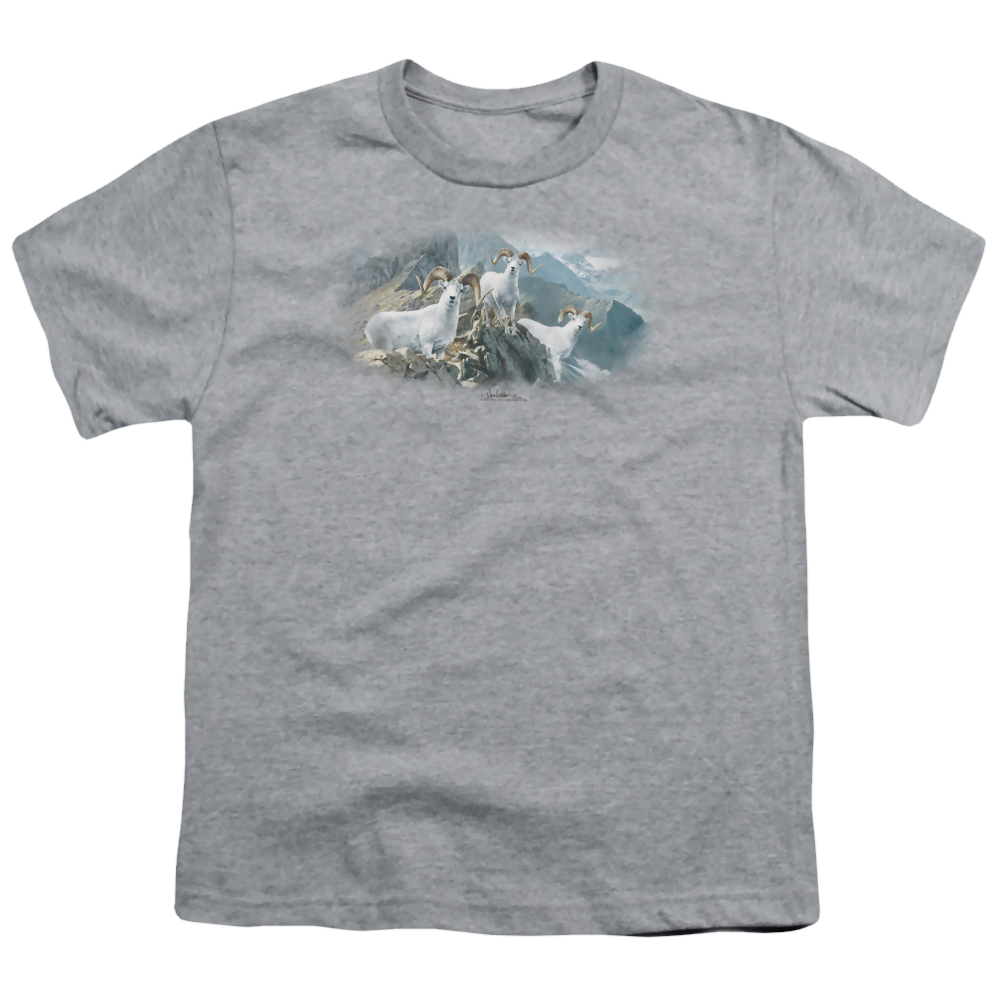 Wild Wings High Trails Dall Sheep - Youth T-Shirt Youth T-Shirt (Ages 8-12) Wild Wings
