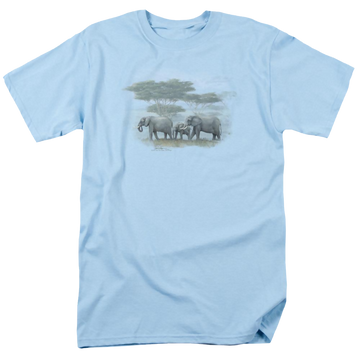 Light blue men's regular fit t-shirt with Wild Wings Heart Of Africa graphic