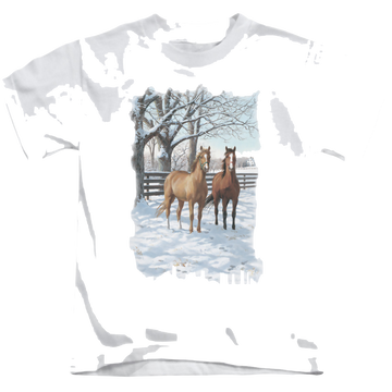 White kid's t-shirt for ages 4 to 7 with Wild Wings Coffee And Chocolate graphic