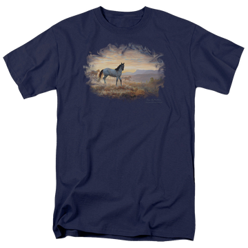 Navy men's regular fit t-shirt with Wild Wings Dust At Dawn graphic