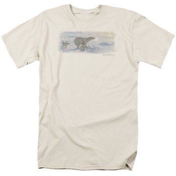 Cream men's regular fit t-shirt with Wild Wings On The Edge graphic