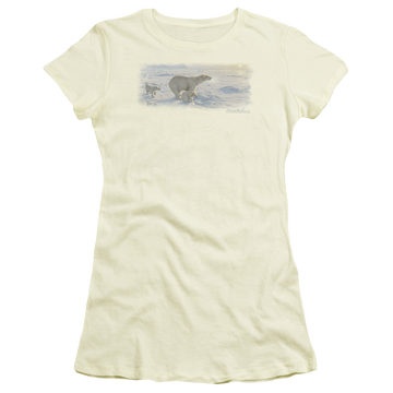 Cream juniors t-shirt with Wild Wings On The Edge graphic