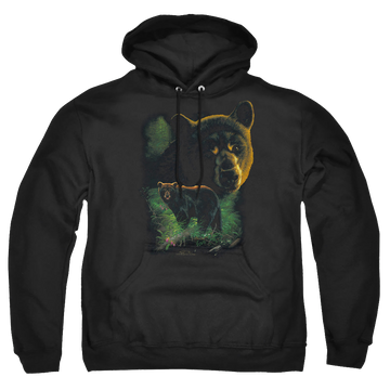 Black pullover hoodie with Wild Wings Black Bears graphic