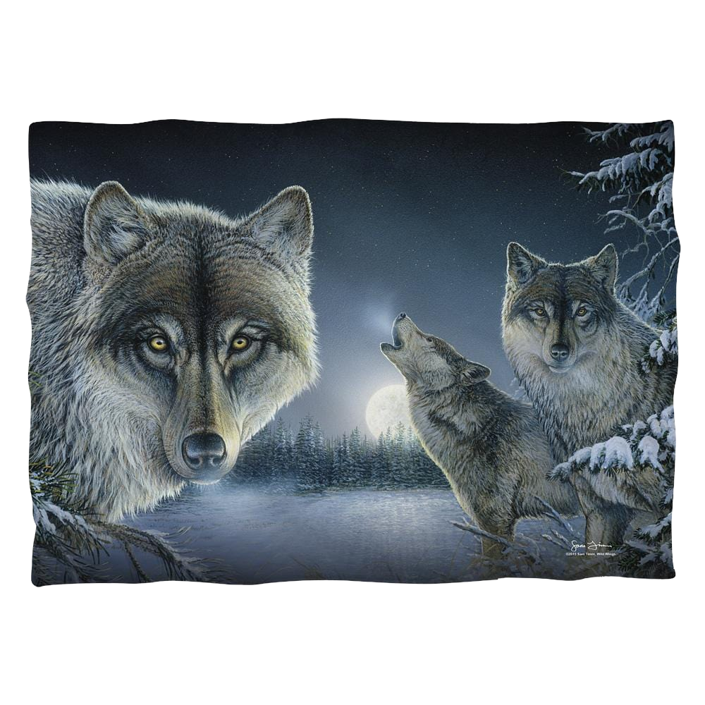 Wild Wings - Midnight Wolves 2 Pillow Case Pillow Cases Wild Wings