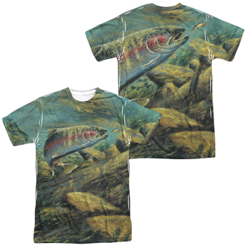 Wild Wings Rainbow Trout (Front/Back Print) - Men's All-Over Print T-Shirt Men's All-Over Print T-Shirt Wild Wings
