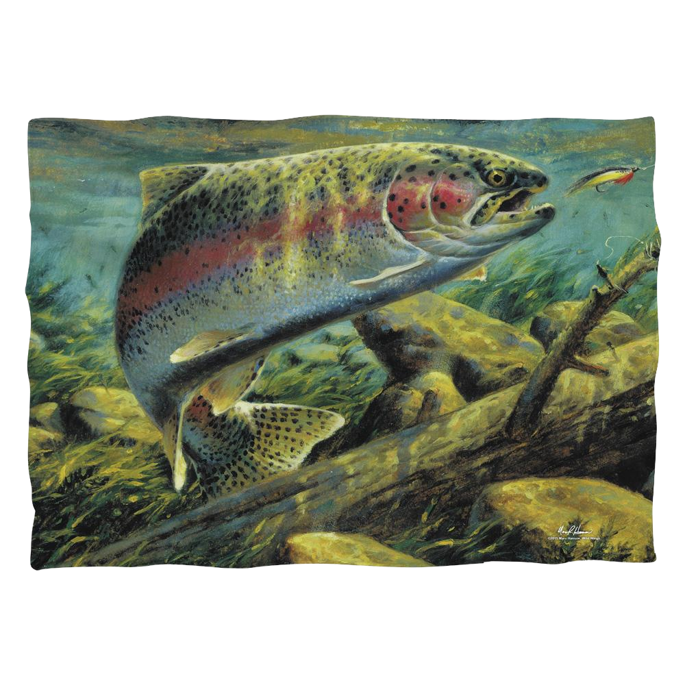 Wild Wings - Rainbow Trout 2 Pillow Case Pillow Cases Wild Wings