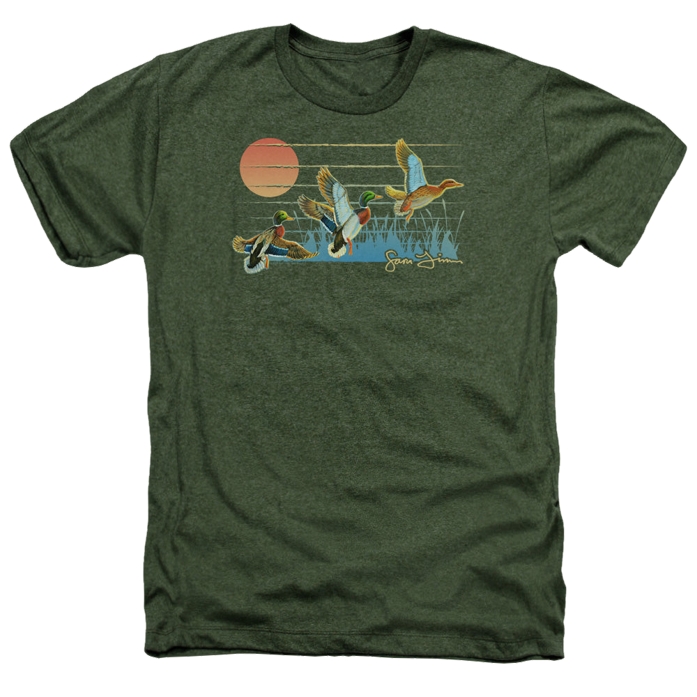 Wild Wings Three Ducks - Men's Heather T-Shirt Men's Heather T-Shirt Wild Wings