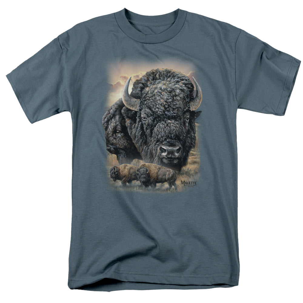 Wild Wings Sunset Buffalo - Men's Regular Fit T-Shirt Men's Regular Fit T-Shirt Wild Wings