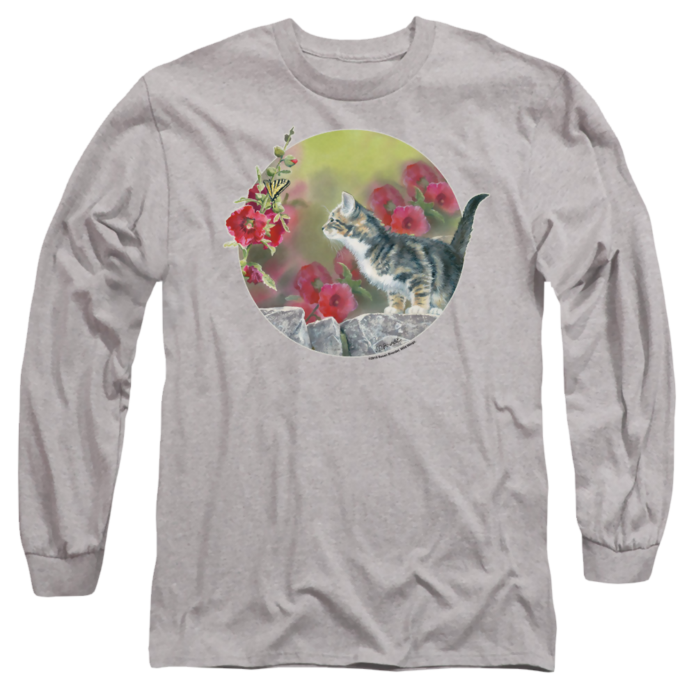 Wild Wings Kitten Flowers - Men's Long Sleeve T-Shirt Men's Long Sleeve T-Shirt Wild Wings