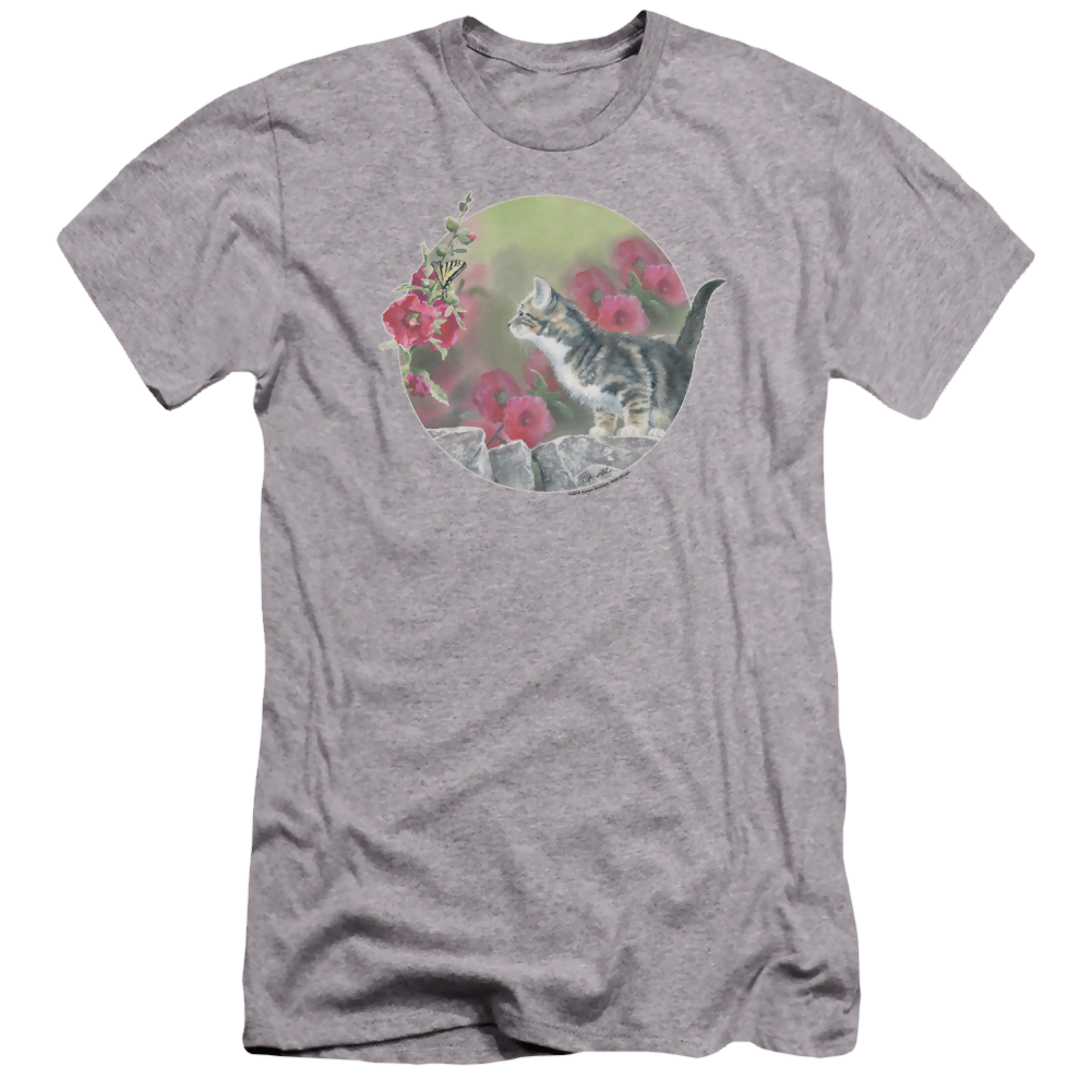 Wild Wings Kitten Flowers - Men's Premium Slim Fit T-Shirt Men's Premium Slim Fit T-Shirt Wild Wings