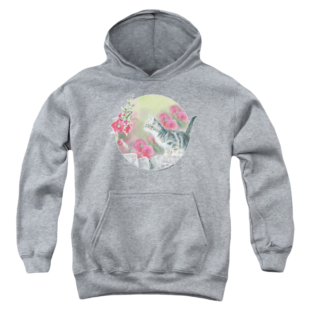 Wild Wings Kitten Flowers - Youth Hoodie Youth Hoodie (Ages 8-12) Wild Wings