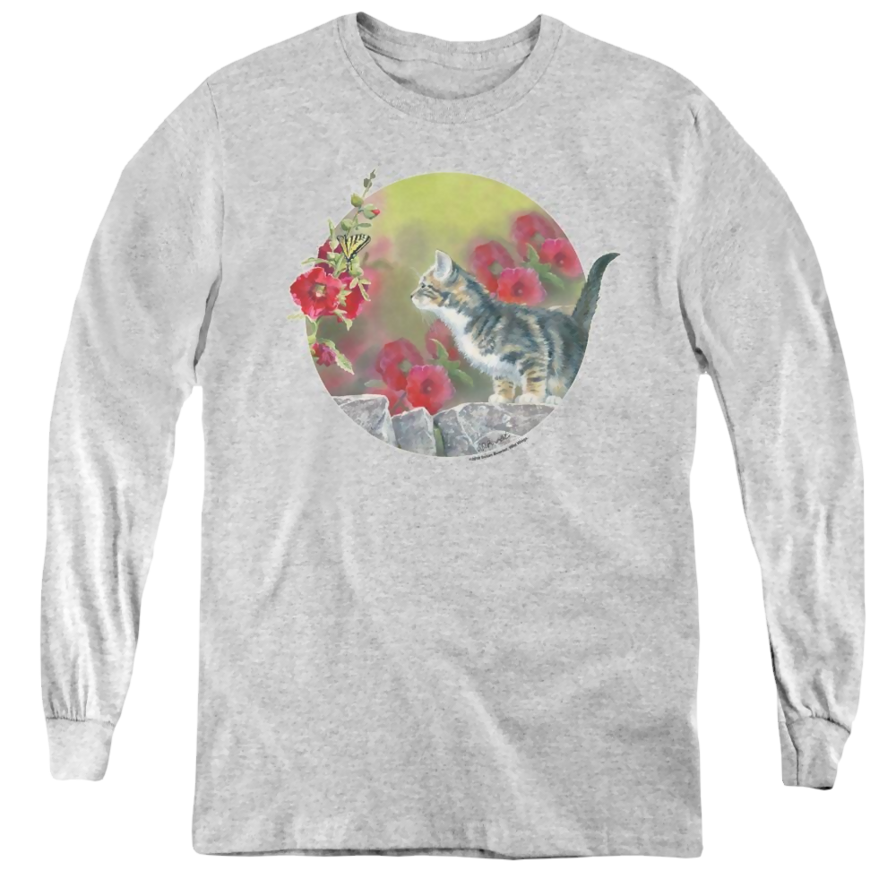 Wild Wings Kitten Flowers - Youth Long Sleeve T-Shirt Youth Long Sleeve T-Shirt Wild Wings