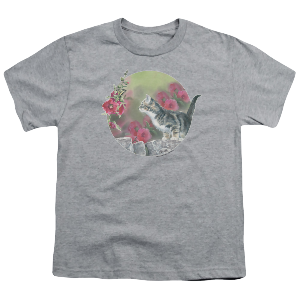 Wild Wings Kitten Flowers - Youth T-Shirt Youth T-Shirt (Ages 8-12) Wild Wings