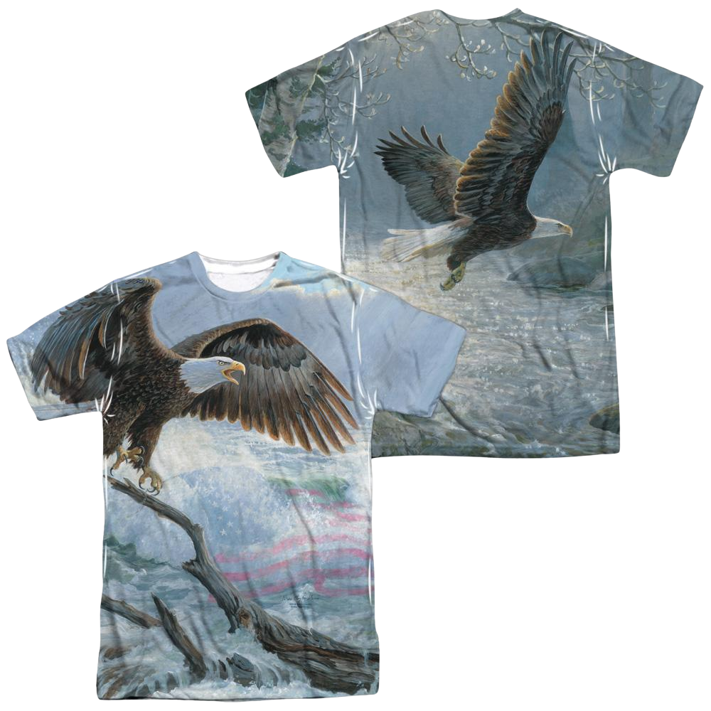 Wild Wings American Eagle (Front/Back Print) - Men's All-Over Print T-Shirt Men's All-Over Print T-Shirt Wild Wings