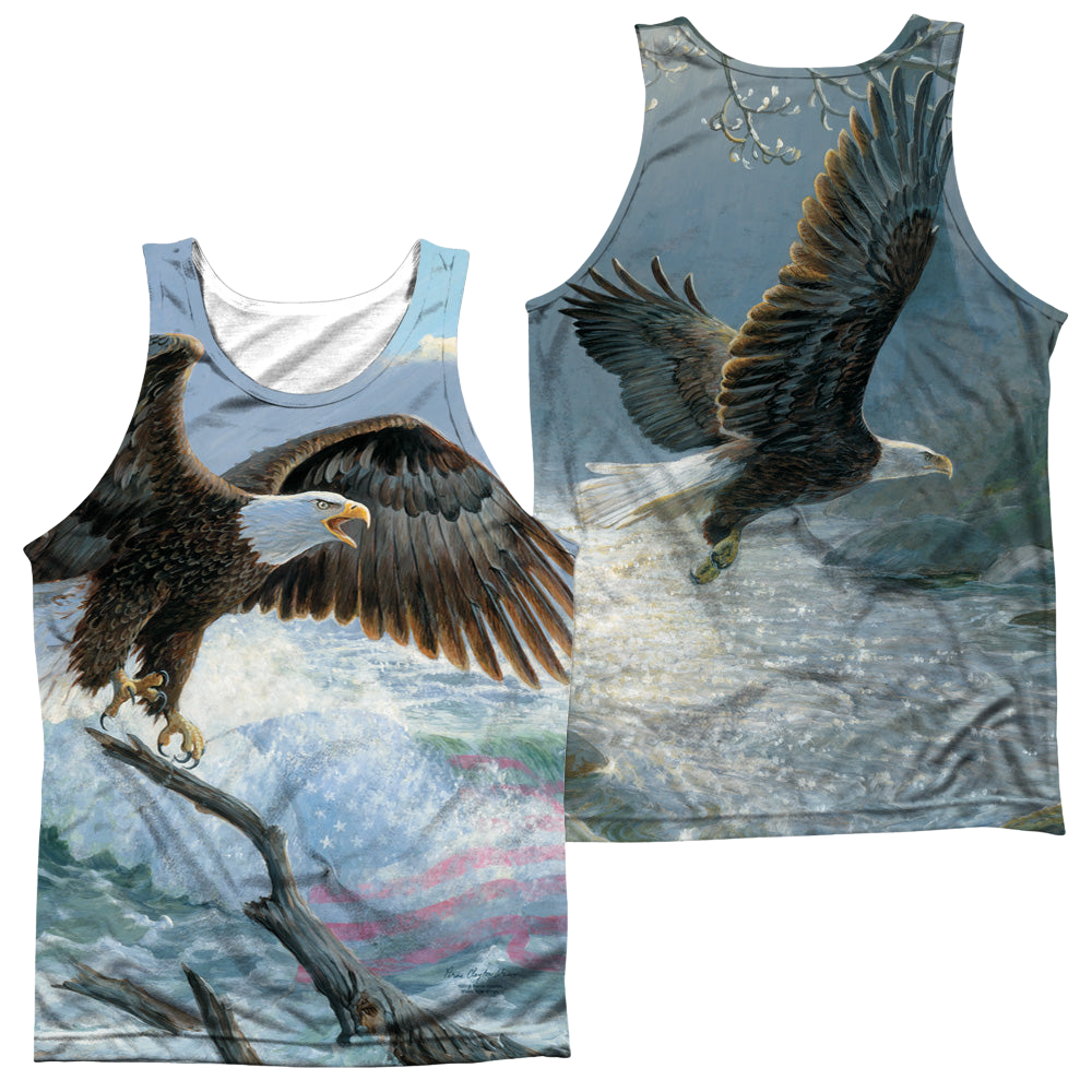 Wild Wings American Eagle (Front/Back Print) - Men's All Over Print Tank Top Men's All Over Print Tank Wild Wings