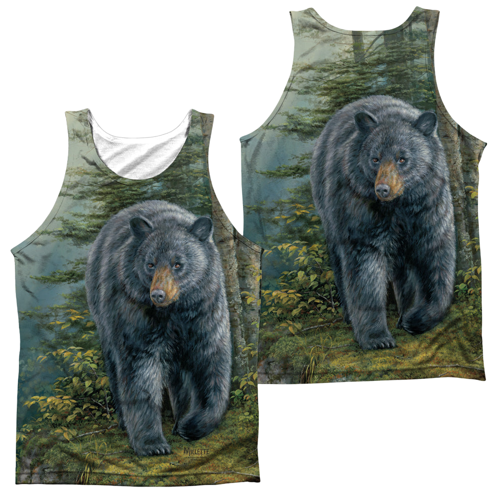 Wild Wings Black Bear (Front/Back Print) - Men's All Over Print Tank Top Men's All Over Print Tank Wild Wings