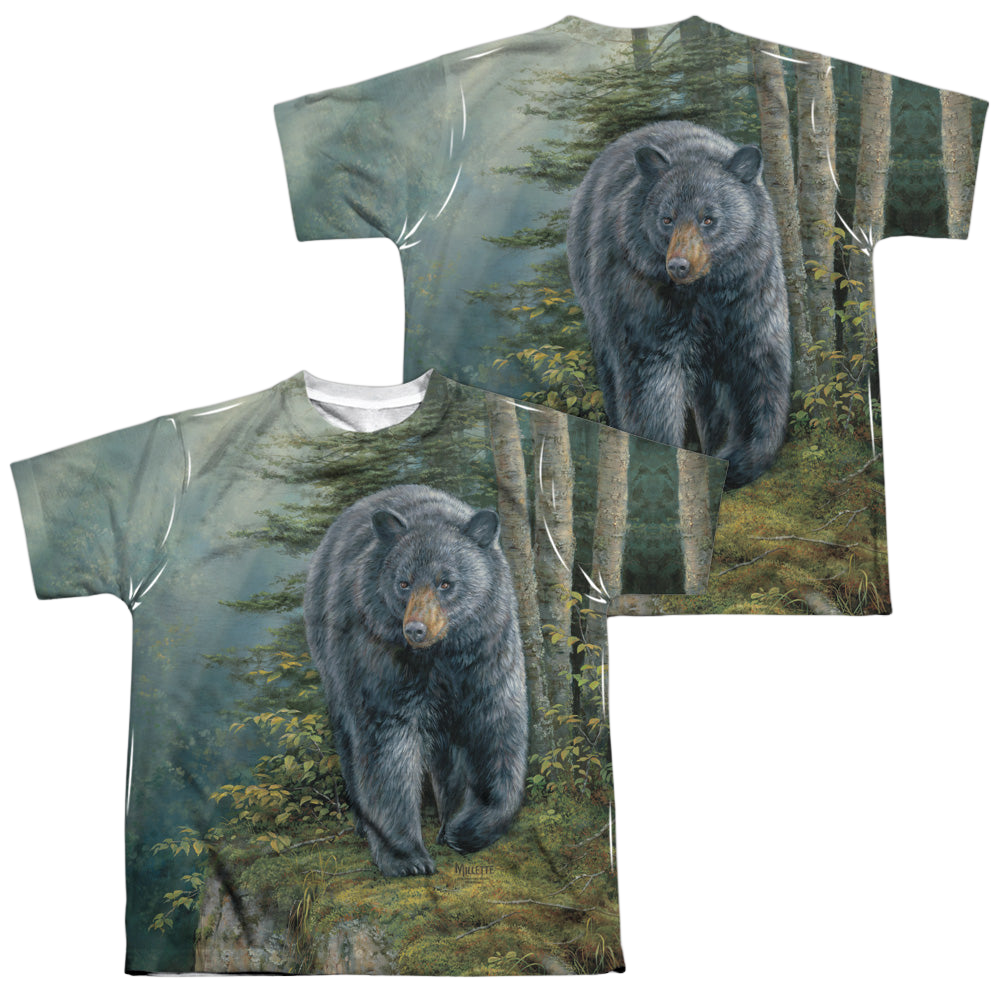 Wild Wings Black Bear (Front/Back Print) - Youth All-Over Print T-Shirt Youth All-Over Print T-Shirt (Ages 8-12) Wild Wings