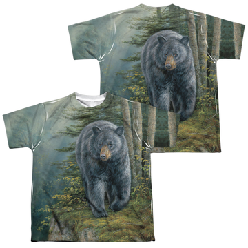 Wild Wings Black Bear youth all-over print t-shirt for ages 8 to 12