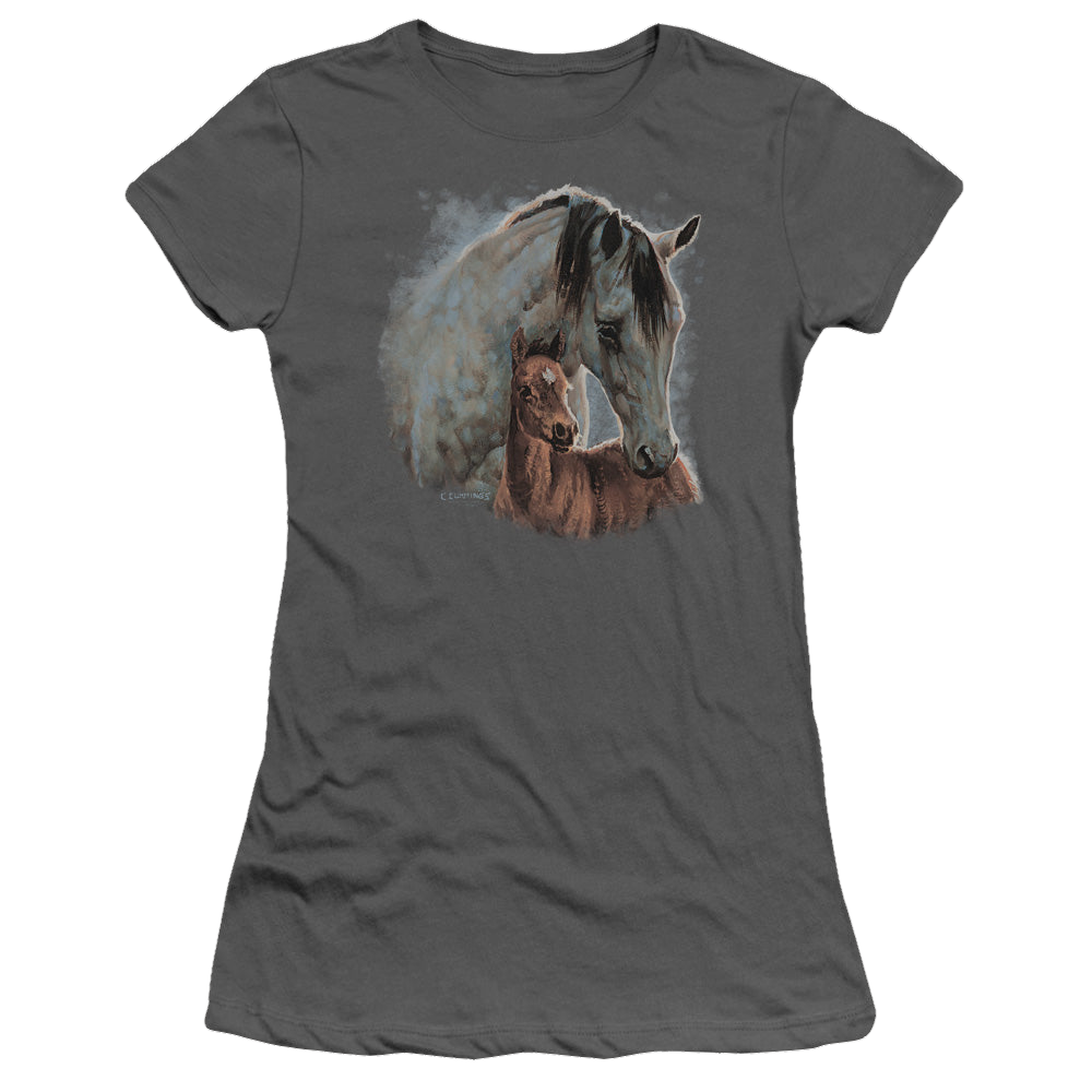 Wild Wings Painted Horses - Juniors T-Shirt Juniors T-Shirt Wild Wings