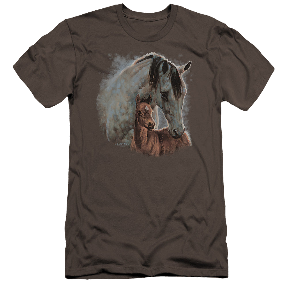 Wild Wings Painted Horses - Men's Premium Slim Fit T-Shirt Men's Premium Slim Fit T-Shirt Wild Wings