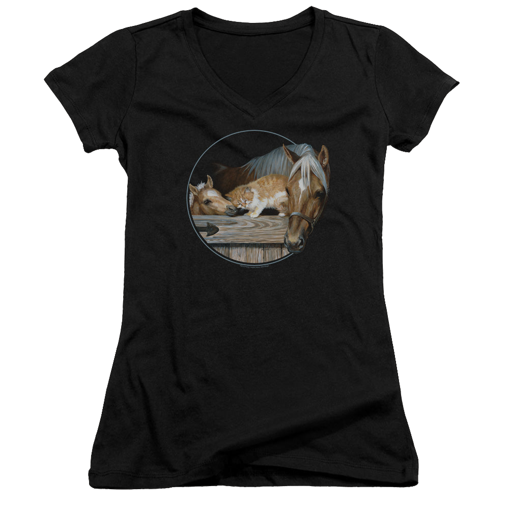 Wild Wings Everyone Loves Kitty - Juniors V-Neck T-Shirt Juniors V-Neck T-Shirt Wild Wings
