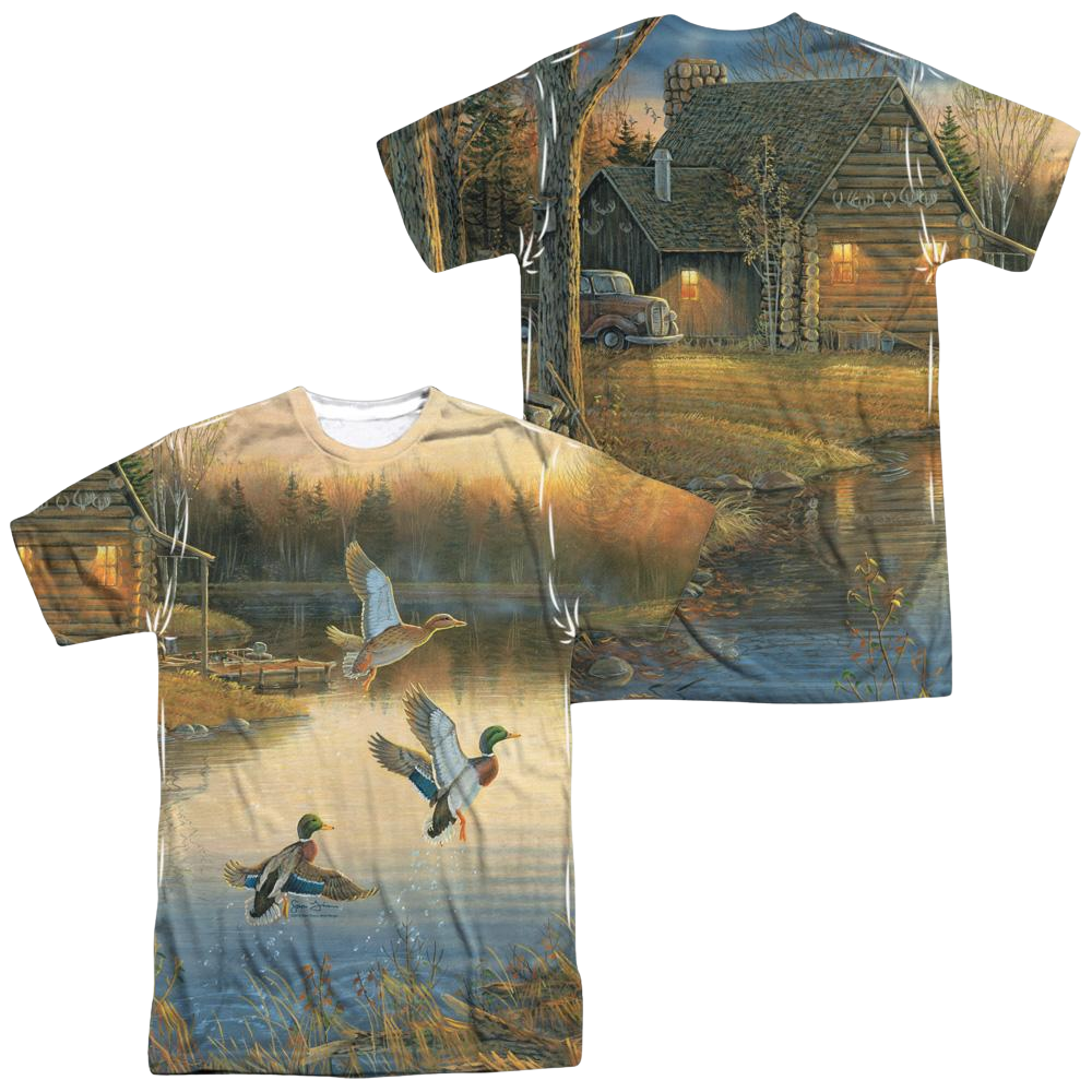 Wild Wings Ducks Over Water (Front/Back Print) - Men's All-Over Print T-Shirt Men's All-Over Print T-Shirt Wild Wings