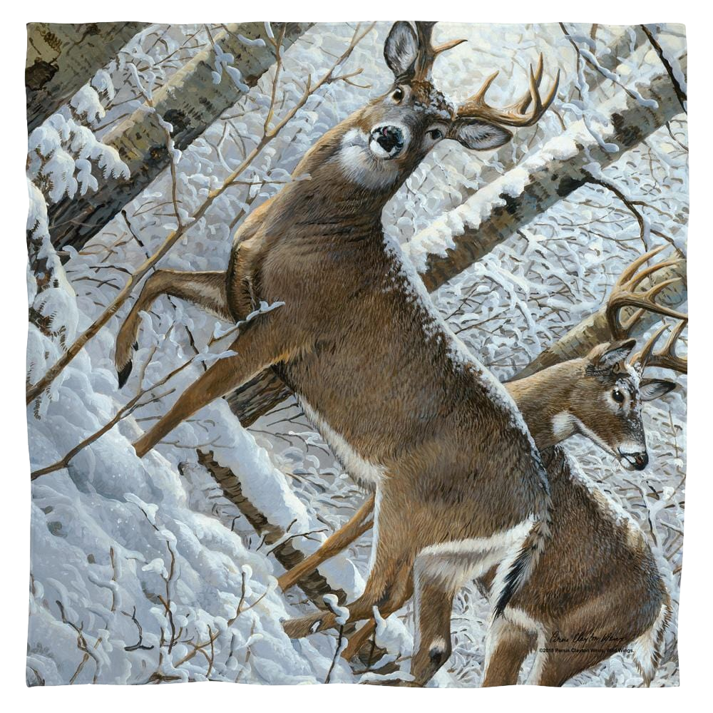 Wild Wings Snowy Deer - Bandana Bandanas Wild Wings