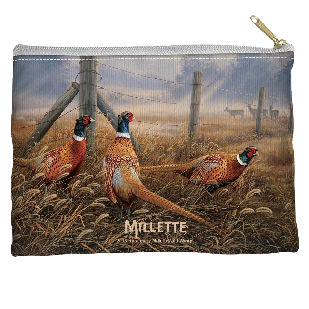 Wild Wings Pleasant Pheasants - Straight Bottom Accessory Pouch Straight Bottom Accessory Pouches Wild Wings