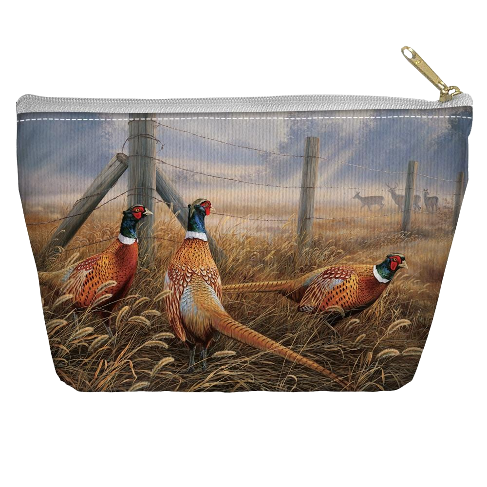 Wild Wings Pleasant Pheasants - Straight Bottom Accessory Pouch T Bottom Accessory Pouches Wild Wings