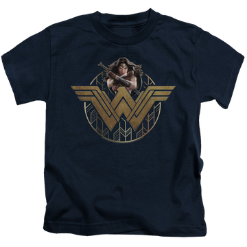 Wonder Woman Movie Power Stance And Emblem - Kid's T-Shirt Kid's T-Shirt (Ages 4-7) Wonder Woman